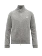 Alexander Mcqueen - Logo-embroidered Cashmere Track Jacket - Mens - Light Grey