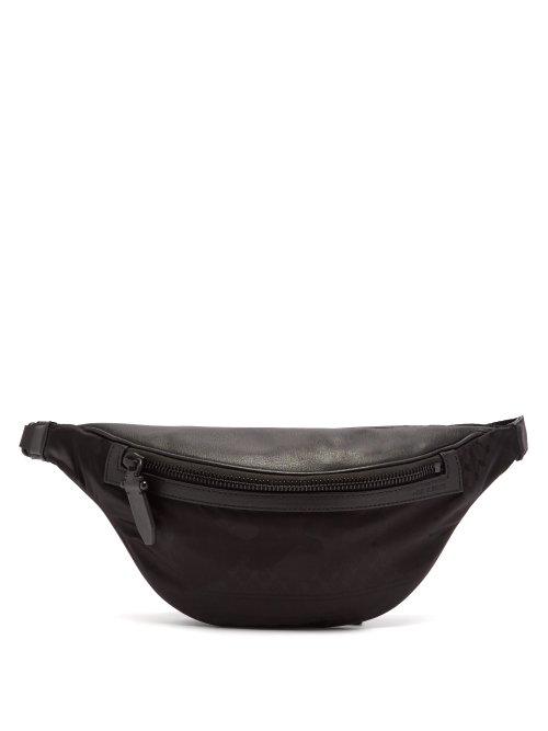 Matchesfashion.com Neil Barrett - Leather Trimmed Nylon Belt Bag - Mens - Black