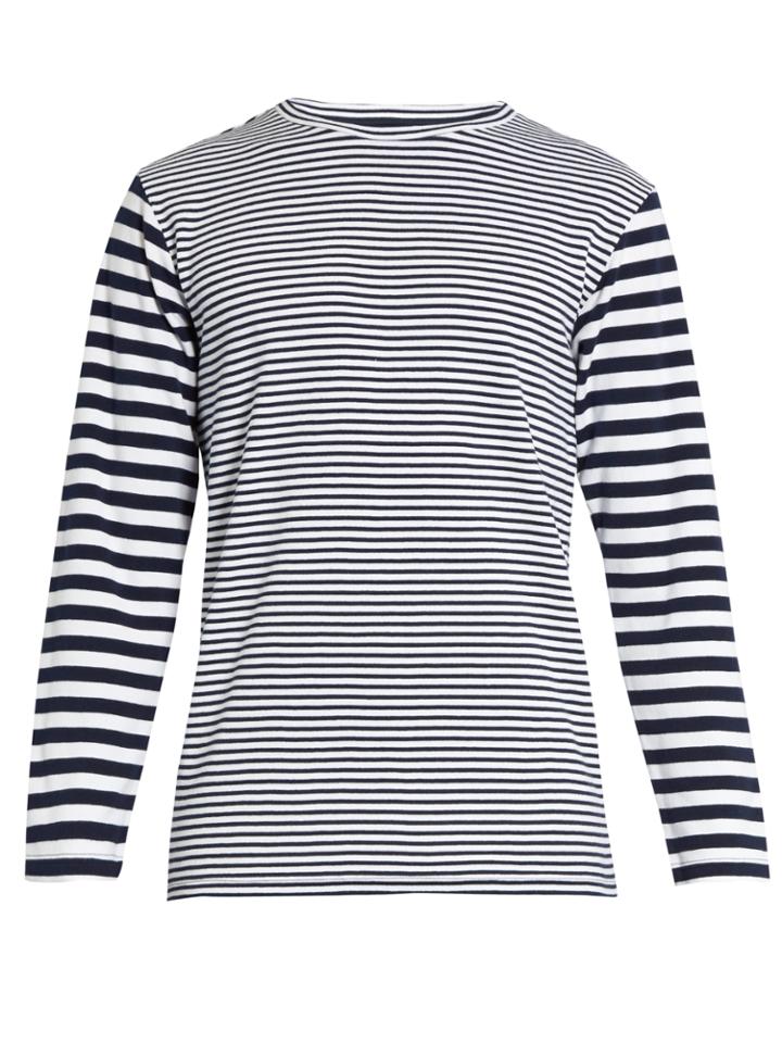 Blue Blue Japan Striped Cotton-blend T-shirt