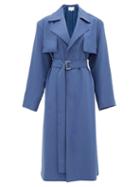 Matchesfashion.com Michelle Waugh - The Carina Oversized Cotton-blend Trench Coat - Womens - Blue