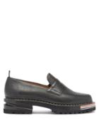 Matchesfashion.com Thom Browne - Grained-leather Penny Loafers - Mens - Black