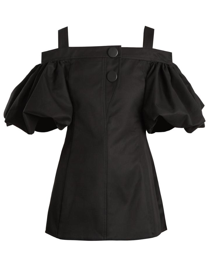 Ellery Bordeaux Off-the-shoulder Cotton Top