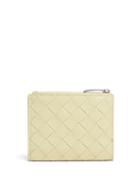 Matchesfashion.com Bottega Veneta - Intrecciato-leather Zipped Wallet - Womens - Cream