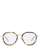 Matchesfashion.com Dior Homme Sunglasses - Round Frame Tortoiseshell Acetate Glasses - Mens - Gold Multi