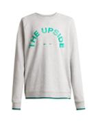 Matchesfashion.com The Upside - Sid Logo Print Cotton Jersey Sweatshirt - Womens - Grey