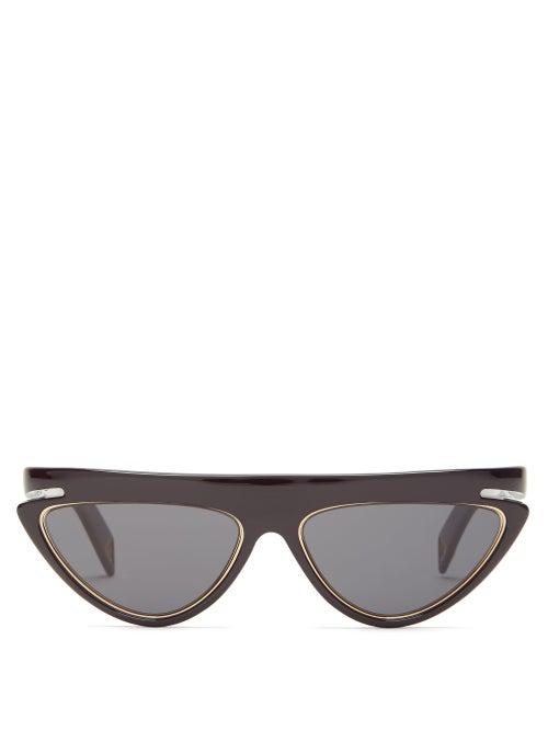 Matchesfashion.com Fendi - Ffluo Cat Eye Optyl Sunglasses - Womens - Black