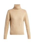 Matchesfashion.com Allude - Roll Neck Cashmere Sweater - Womens - Beige