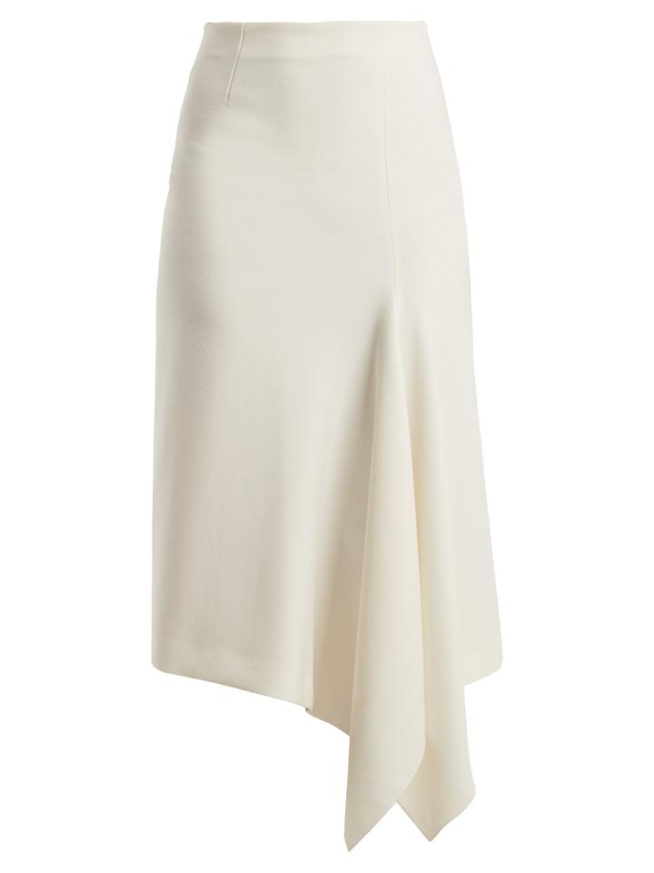 Roland Mouret Morpeth Asymmetric Crepe Midi Skirt