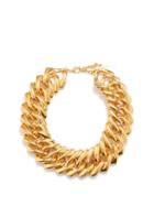 Saint Laurent - Curb-chain Choker Necklace - Womens - Gold