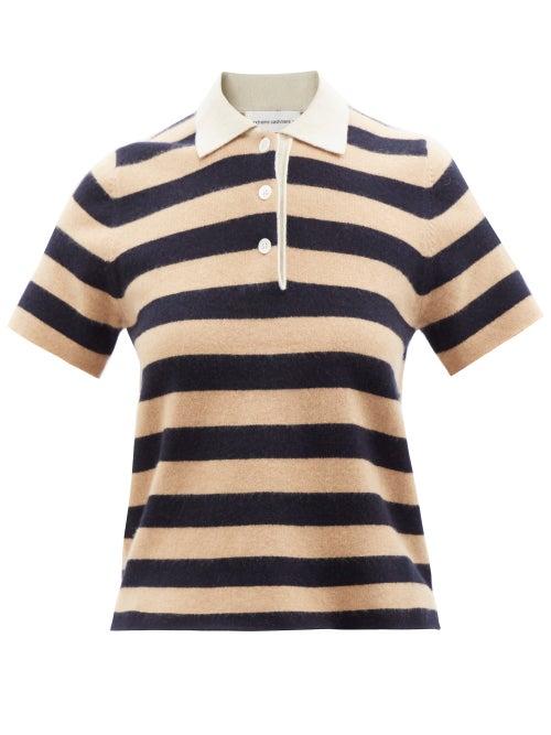 Extreme Cashmere - No.198 Salamander Stretch-cashmere Rugby Sweater - Womens - Navy Stripe