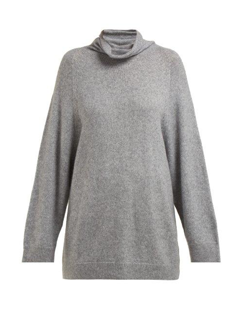 Matchesfashion.com The Row - Mandel Cashmere Blend Roll Neck Sweater - Womens - Grey