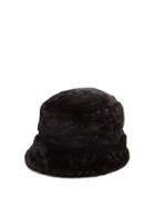 Matchesfashion.com Fil Hats - Madison Eco Faux Fur Bucket Hat - Womens - Black