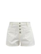 Ladies Rtw Nili Lotan - Mollie High-rise Denim Shorts - Womens - Cream