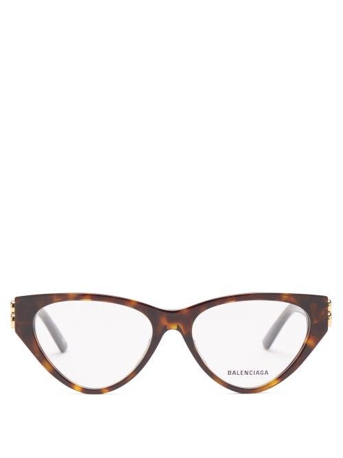Balenciaga - Dynasty Cat-eye Tortoiseshell-acetate Glasses - Womens - Brown