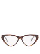 Balenciaga - Dynasty Cat-eye Tortoiseshell-acetate Glasses - Womens - Brown