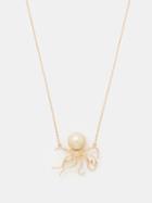 Daniela Villegas - Baby Octopus Diamond, Spinel & 18kt Gold Necklace - Womens - Gold Multi