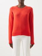 A.p.c. - Emily Raglan-sleeve Wool-blend Sweater - Womens - Orange