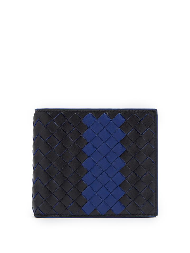 Bottega Veneta Two-tone Bi-fold Intrecciato Leather Wallet
