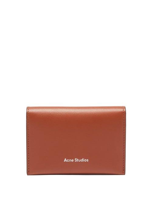 Matchesfashion.com Acne Studios - Logo-debossed Bi-fold Leather Cardholder - Womens - Tan