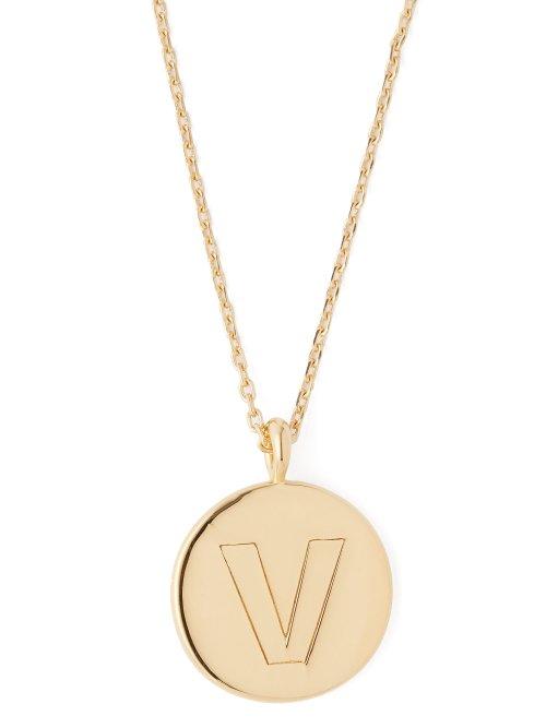 Matchesfashion.com Theodora Warre - V Charm Gold Plated Necklace - Womens - Gold