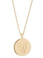 Matchesfashion.com Theodora Warre - V Charm Gold Plated Necklace - Womens - Gold