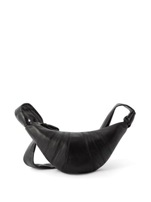 Ladies Bags Lemaire - Croissant Small Leather Cross-body Bag - Womens - Black
