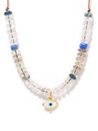 Musa By Bobbie - Evil Eye Quartz & 24kt Gold Beaded Necklace - Womens - White/ivory