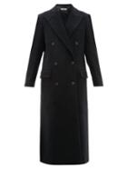 Matchesfashion.com Katharine Hamnett London - Simona Double Breasted Moleskin Coat - Womens - Black