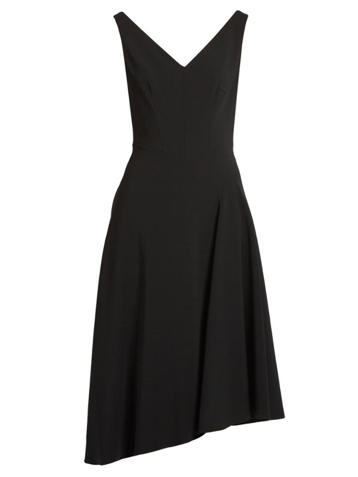 Osman Elizabeth Asymmetric-hem Crepe Dress