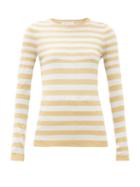 Matchesfashion.com Bella Freud - Striped Metallic Sweater - Womens - Silver Gold