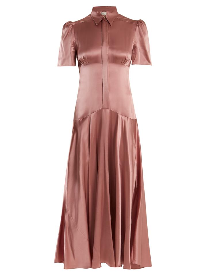 Hillier Bartley Plimpton Panelled Silk-satin Midi Dress