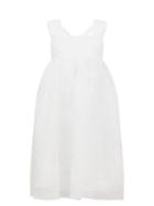 Matchesfashion.com Cecilie Bahnsen - Pandora Pintucked Organza Midi Dress - Womens - White