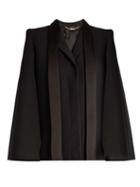 Alexander Mcqueen Tailored Wool And Silk-blend Cape