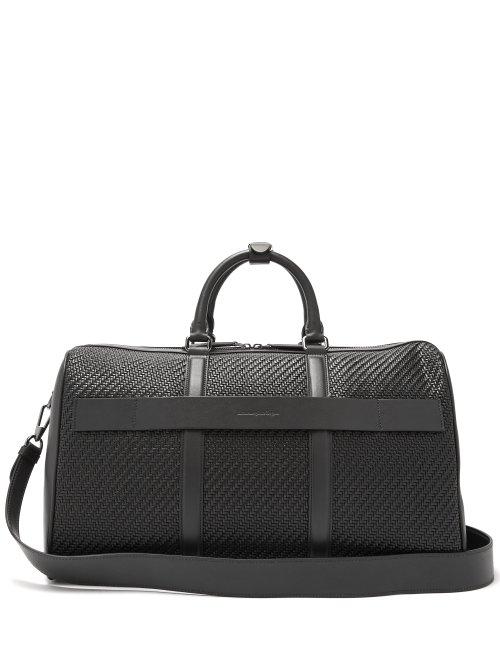 Matchesfashion.com Ermenegildo Zegna - Woven Leather Holdall - Mens - Black