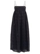 Matchesfashion.com Matteau - Broderie-anglaise Organic-cotton Poplin Dress - Womens - Black