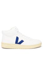Veja - V-15 High-top Cwl Faux-leather Trainers - Mens - Blue White