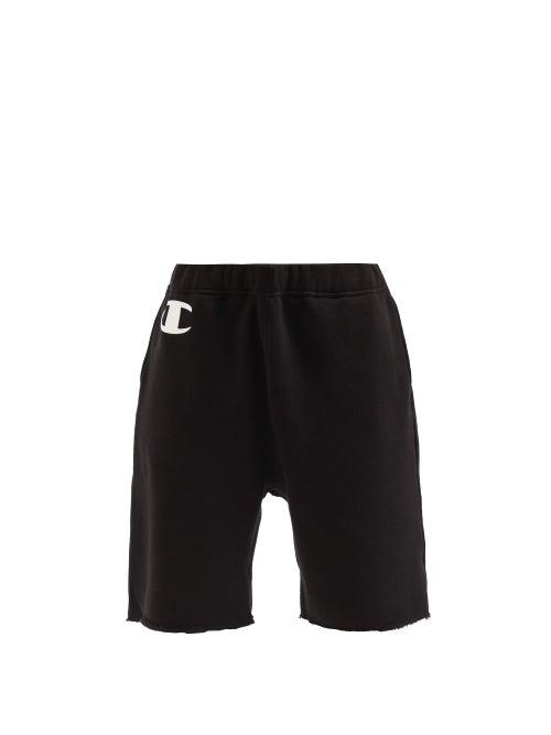 Nili Lotan X Champion - Logo-print Cotton-jersey Shorts - Womens - Black