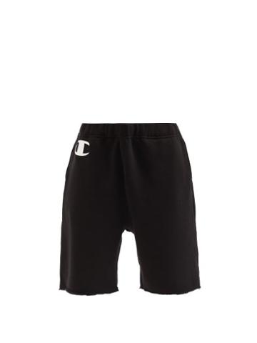 Nili Lotan X Champion - Logo-print Cotton-jersey Shorts - Womens - Black