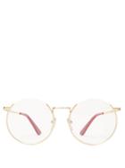 Matchesfashion.com Marni - Oversized Round Frame Glasses - Womens - Gold
