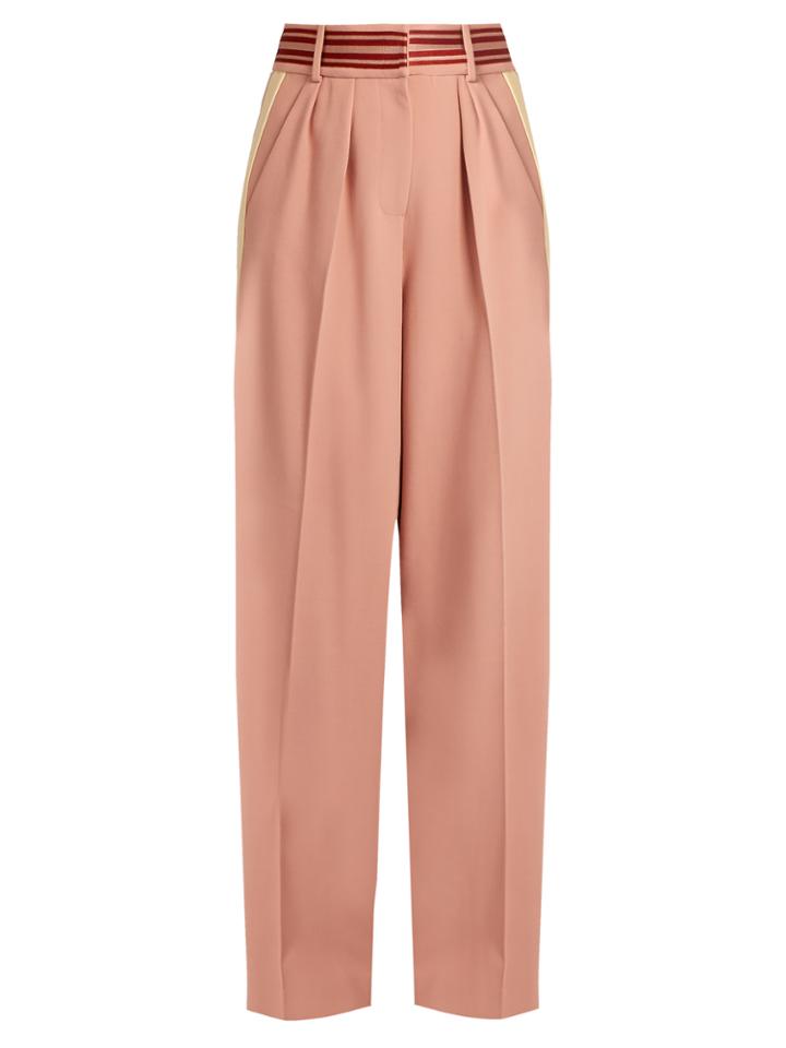 Roksanda Tillae Contrast-stripe Wide-leg Trousers