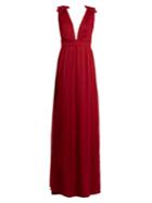 Raquel Diniz Anastasia V-neck Pleated-georgette Dress