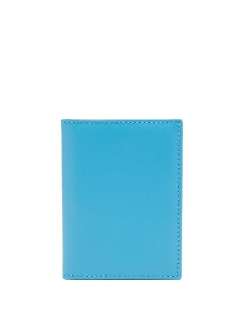 Matchesfashion.com Comme Des Garons Wallet - Bi-fold Leather Wallet - Womens - Blue