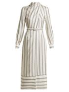 Matchesfashion.com Gabriela Hearst - Josefina Boot Print Silk Dress - Womens - Blue Print
