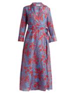 Diane Von Furstenberg Point-collar Cotton And Silk-blend Dress