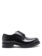 Matchesfashion.com Dsquared2 - Police Logo-embossed Leather Derby Shoes - Mens - Black