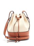 Matchesfashion.com Loewe - Balloon Small Canvas And Leather Shoulder Bag - Womens - Cream Multi
