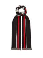 Matchesfashion.com Givenchy - 4g Logo Jacquard Cashmere Blend Scarf - Mens - Black Red