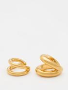 Saint Laurent - Set Of Two V-shaped Ear Cuffs - Womens - Yellow Gold
