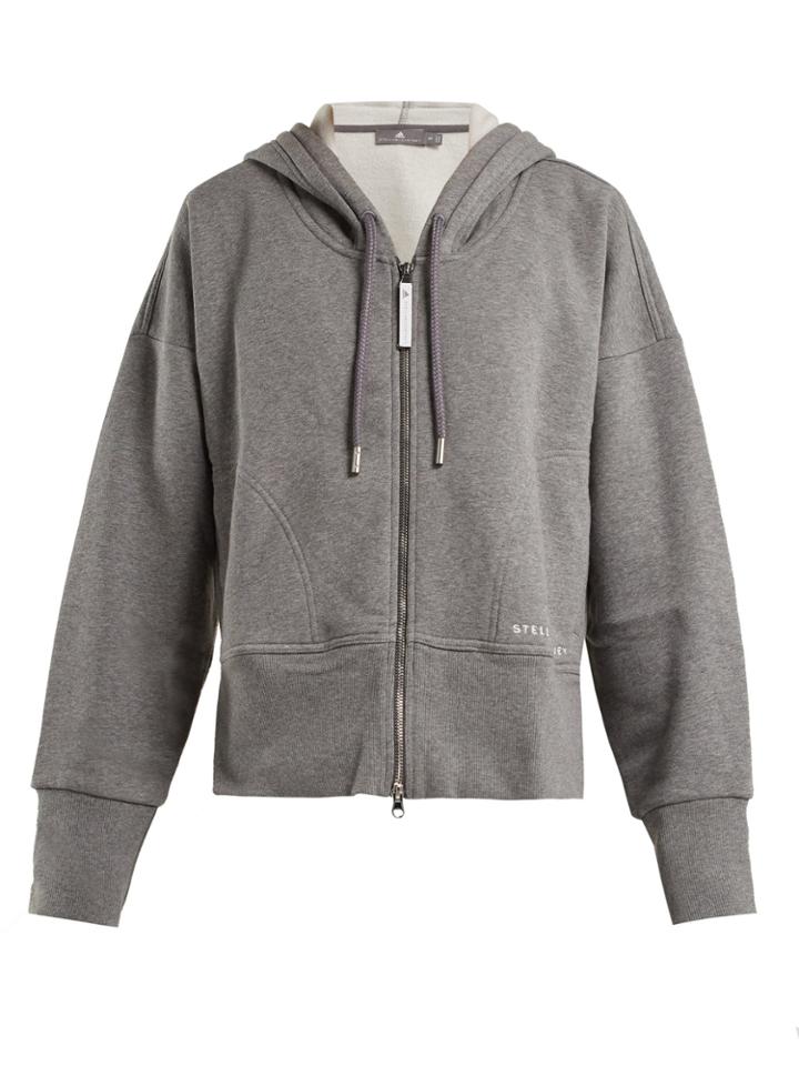 Adidas By Stella Mccartney Essential Hooded Zip-through Performance Track Top