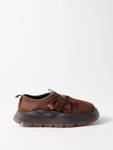 Eytys - Magma Suede And Ripstop Flatform Trainers - Mens - Brown